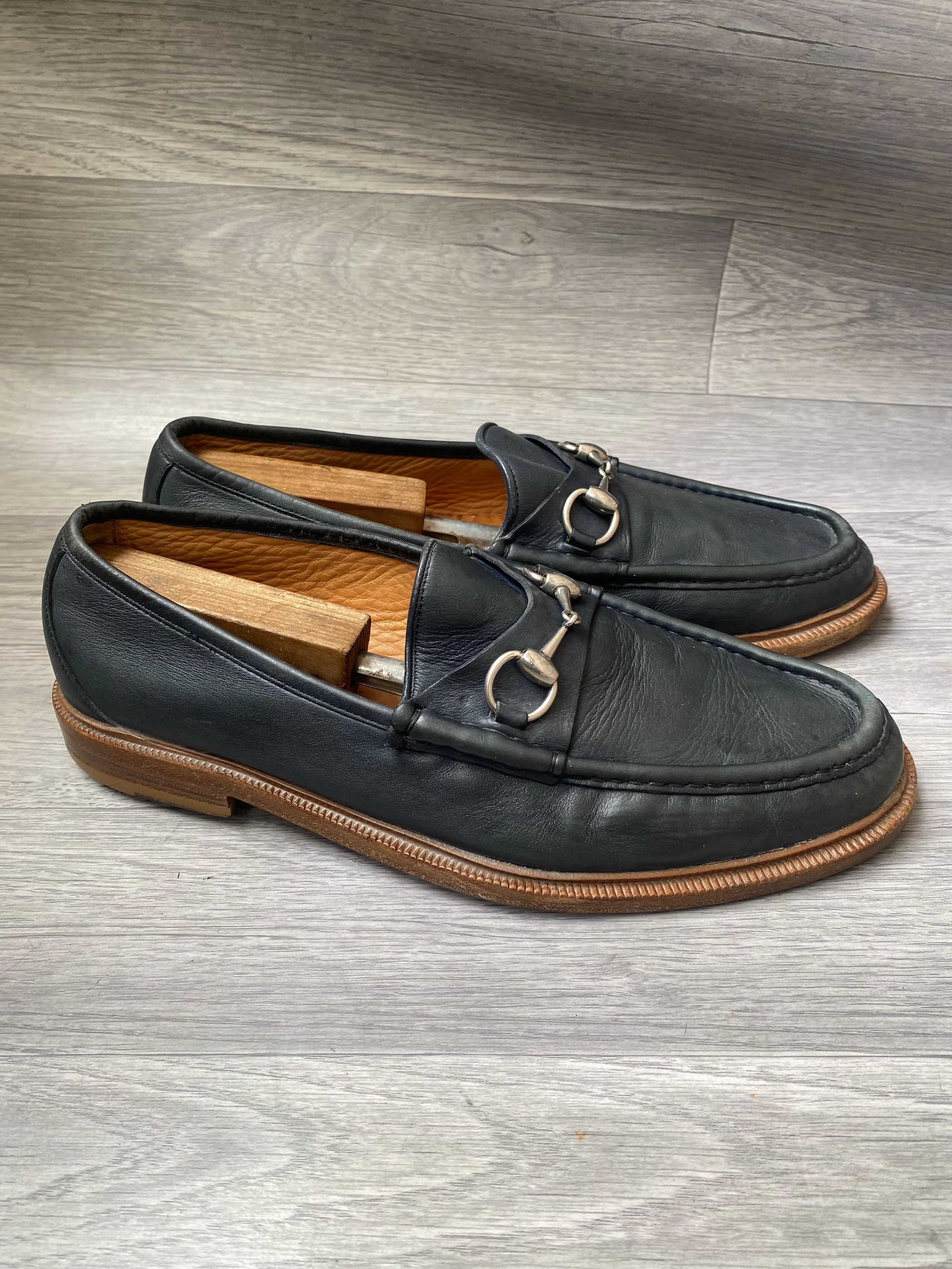 Gucci Gucci Horsebit Navy Slip On Loafers US11 Size US 11 / EU 44 - 6 Thumbnail