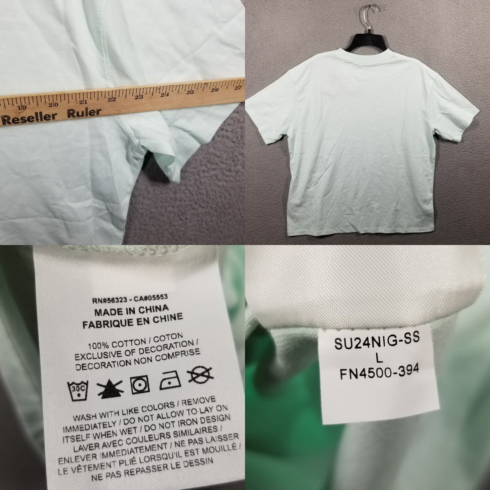 Jordan Brand Nike Women's Air Jordan Essentials Top Large Shirt Mint Green FN4500-394 Rare Size L / US 10 / IT 46 - 8 Thumbnail