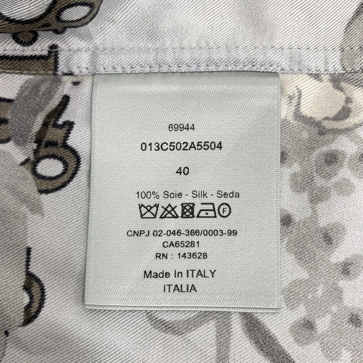 Dior Dior Floral Logo Letter Print Silk Long Sleeve Shirt K26WX Size M / US 6-8 / IT 42-44 - 7 Thumbnail