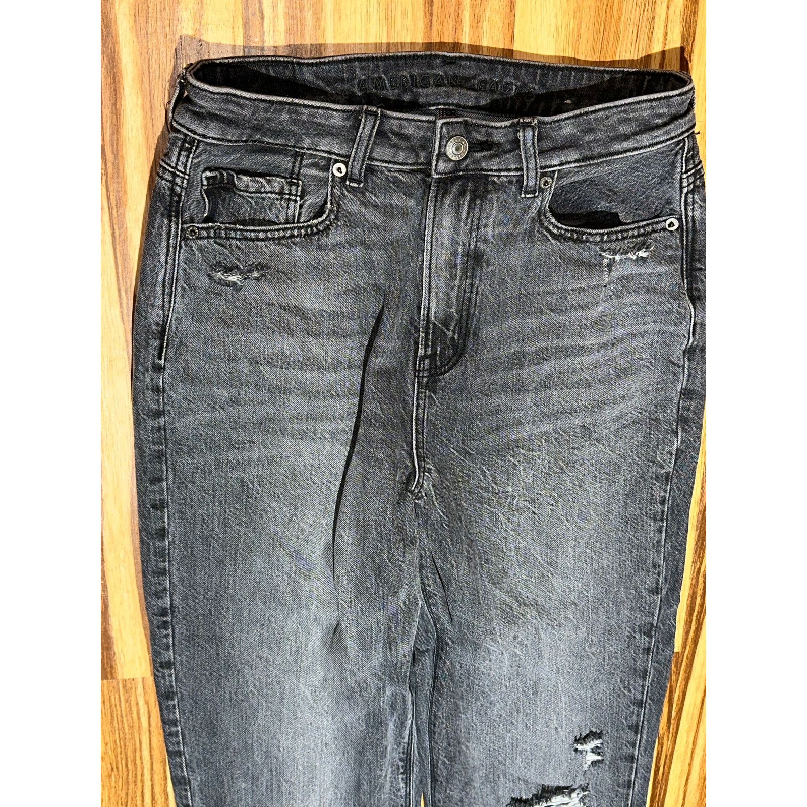 American Eagle Outfitters American Eagle Black Ripped Skinny Jeans Size 4 Size 27" / US 4 / IT 40 - 1 Thumbnail