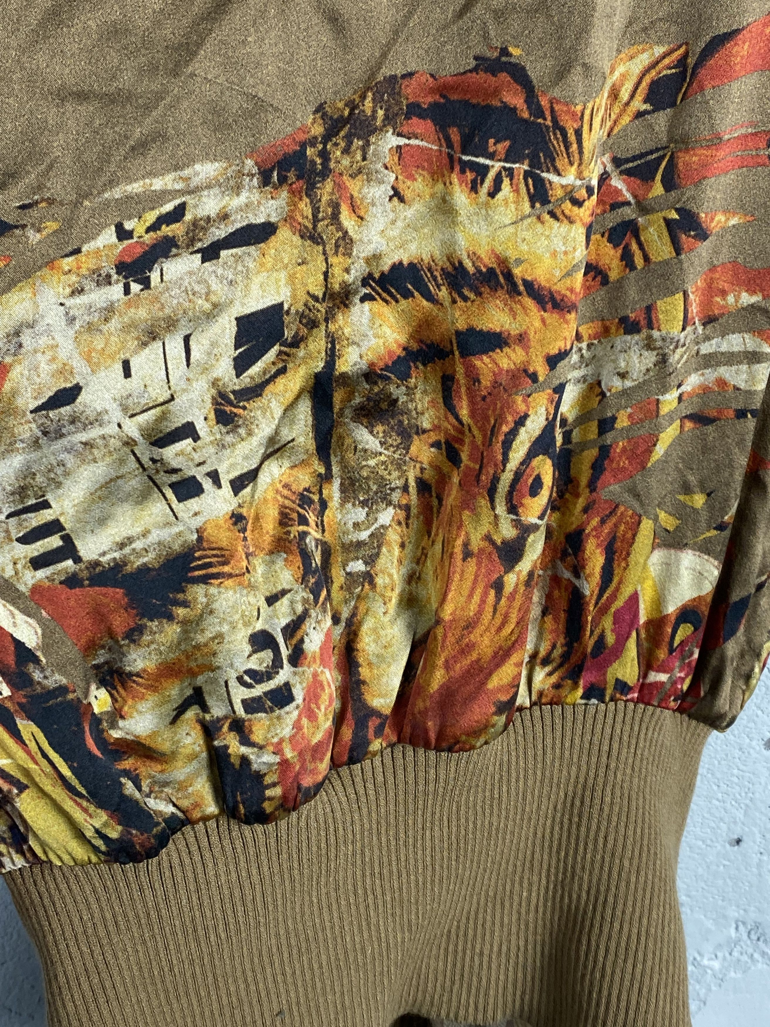 Iceberg Vintage Runway Silk Printed Iceberg Blazer Light Jacket Size XS / US 0-2 / IT 36-38 - 15 Thumbnail