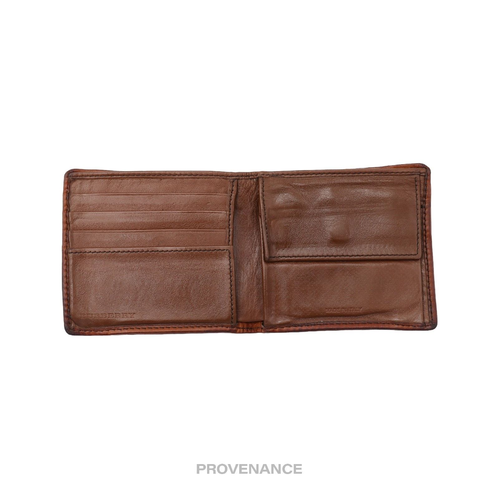 Burberry 🔴 Burberry Nova Check Canvas Bifold Wallet - Brown Size ONE SIZE - 4 Thumbnail