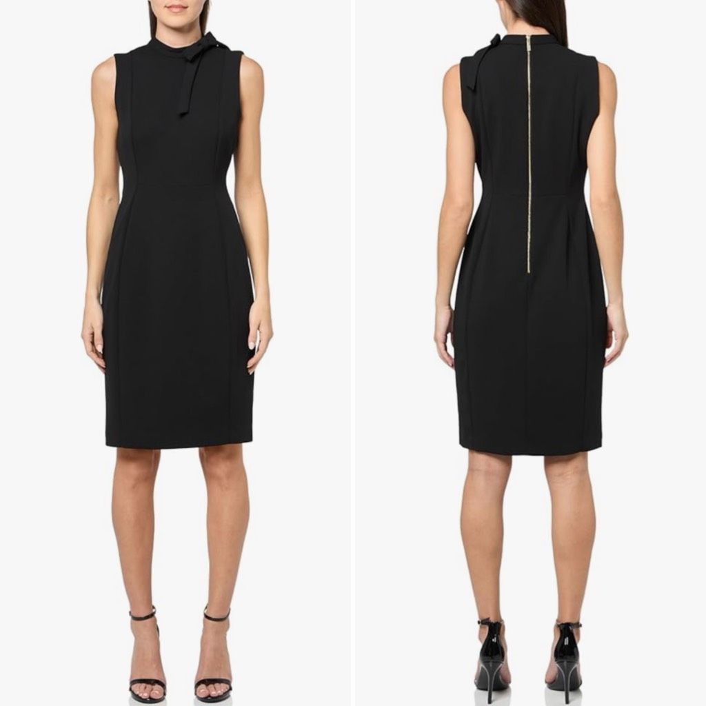 Calvin Klein NWT Calvin Klein Sleeveless Scuba Crepe Dress Black 8 Size M / US 6-8 / IT 42-44 - 1 Thumbnail