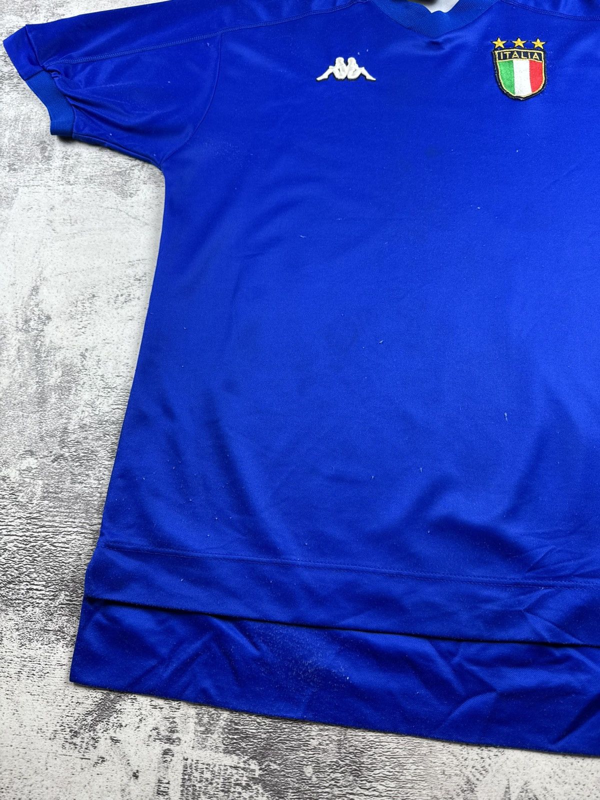 Kappa Vintage Italy 1998/2000 National Kappa Home Soccer Football T Shirt Jersey Tee Size US L / EU 52-54 / 3 - 9 Thumbnail