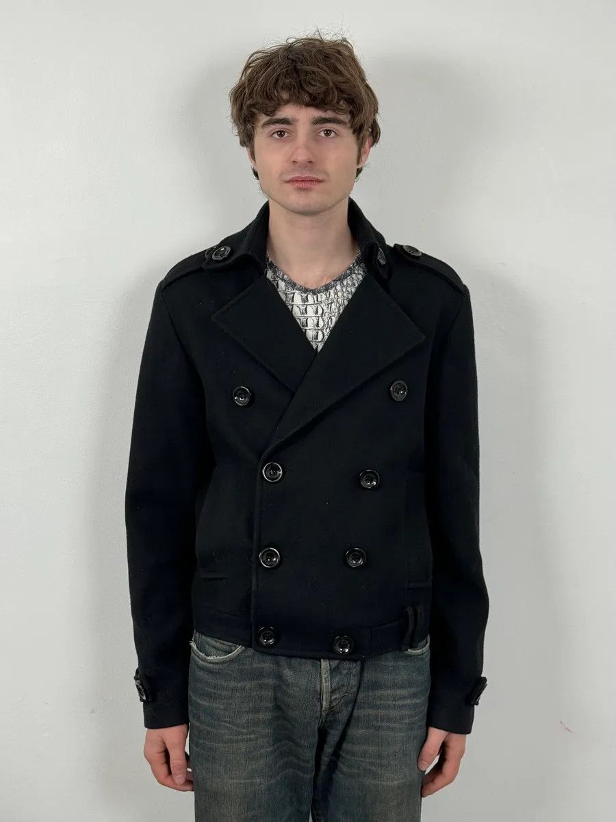 Vintage Takeshy Kurosawa Black Buttoned Officer Caban Jacket Size US M / EU 48-50 / 2 - 2 Thumbnail