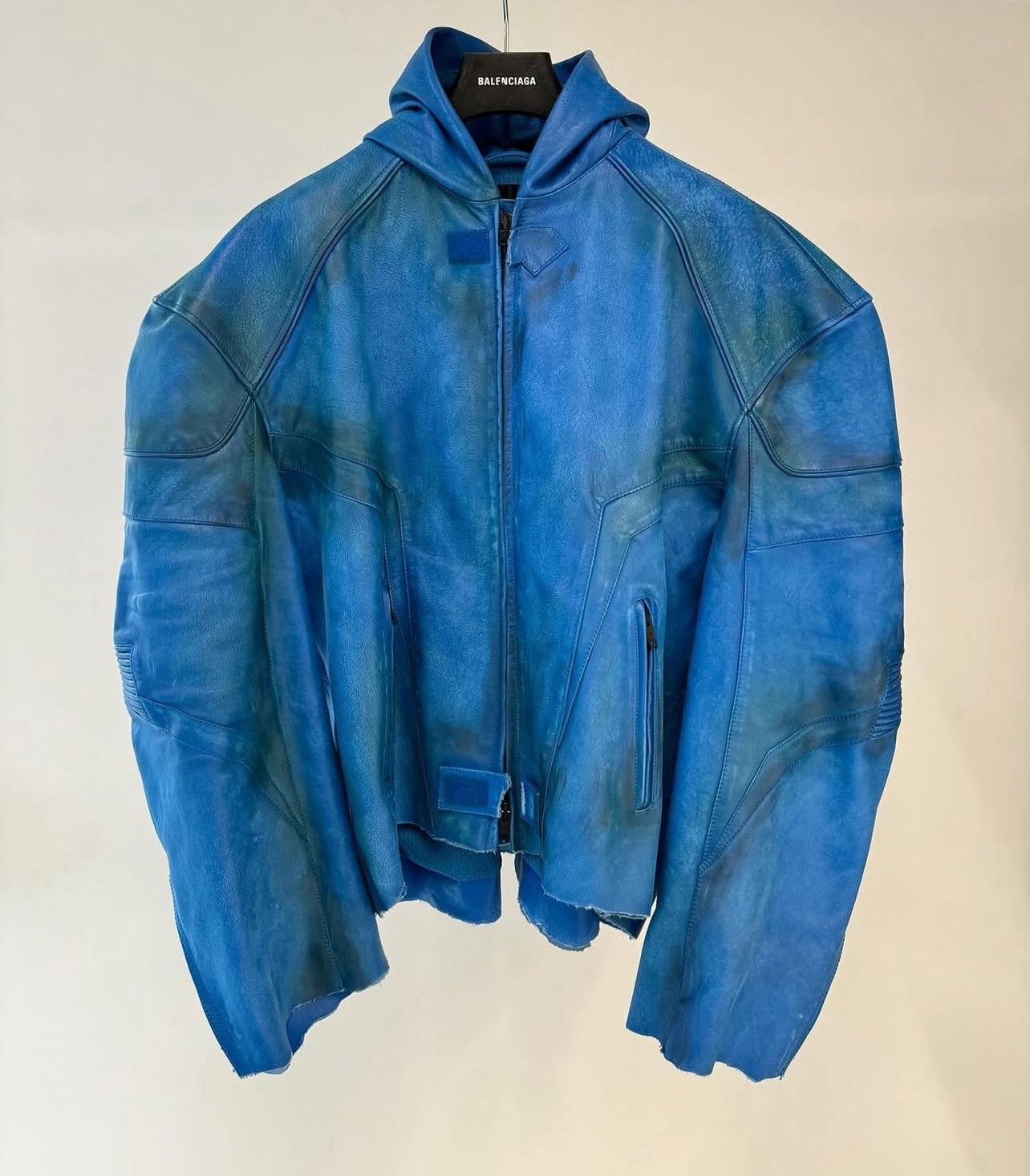 Balenciaga 🔥LOOK 57🔥SUPER RARE Leather Hooded Biker Jacket Size US L / EU 52-54 / 3 - 2 Thumbnail