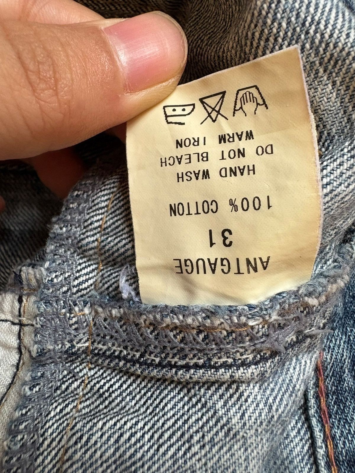 Japanese Brand Vintage Japanese Brand Double Waist Faded Wash Ripped Jeans Size US 33 - 10 Thumbnail