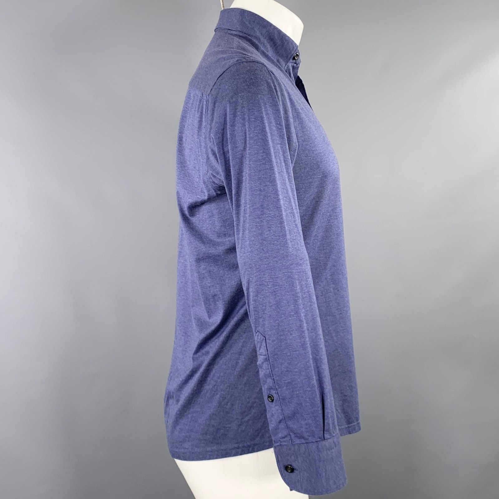 Eton ETON Size M Blue Cotton Long Sleeve Shirt Size US M / EU 48-50 / 2 - 2 Thumbnail