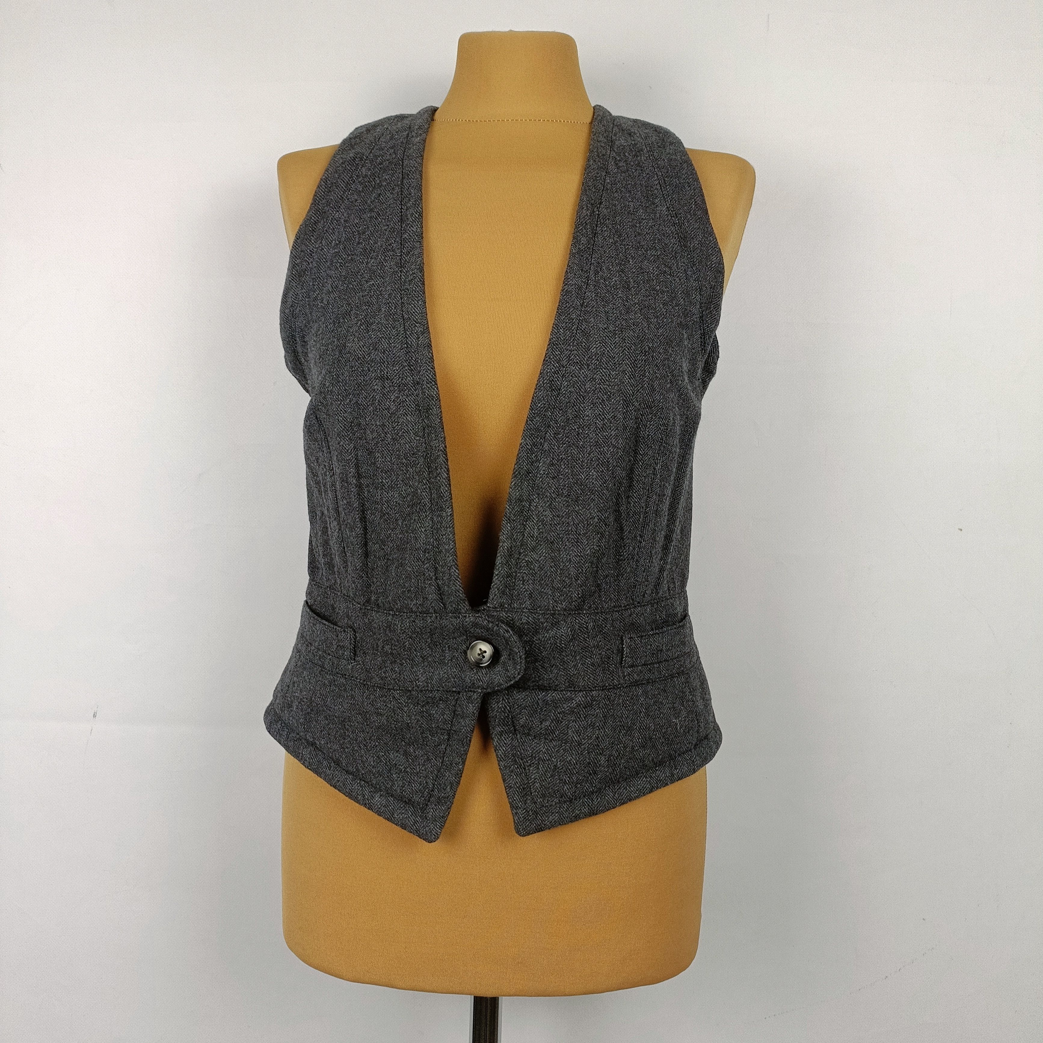 image of Dolce Gabbana Women's Gray Wool Vest ! in Grey (Size Medium)