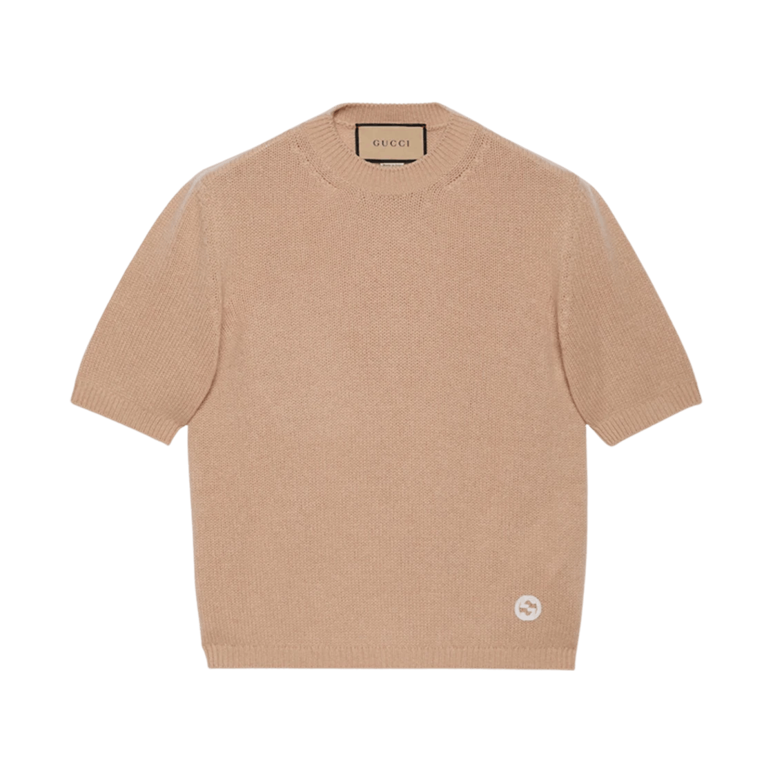 Gucci o1la5ras0526 Fine Cashmere Top With Interlocking G in Beige Size S / US 4 / IT 40 - 1 Preview