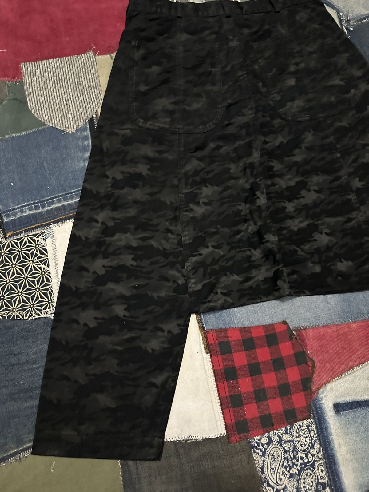 Comme des Garcons AD2014 Comme Des Garcons Black Camo Sarouel Drop Crotch Pant Size US 31 - 7 Thumbnail