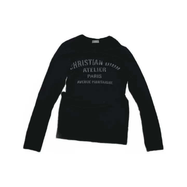 Dior Dior Black Logo Long Sleeve T-Shirt for Men 0079-2507