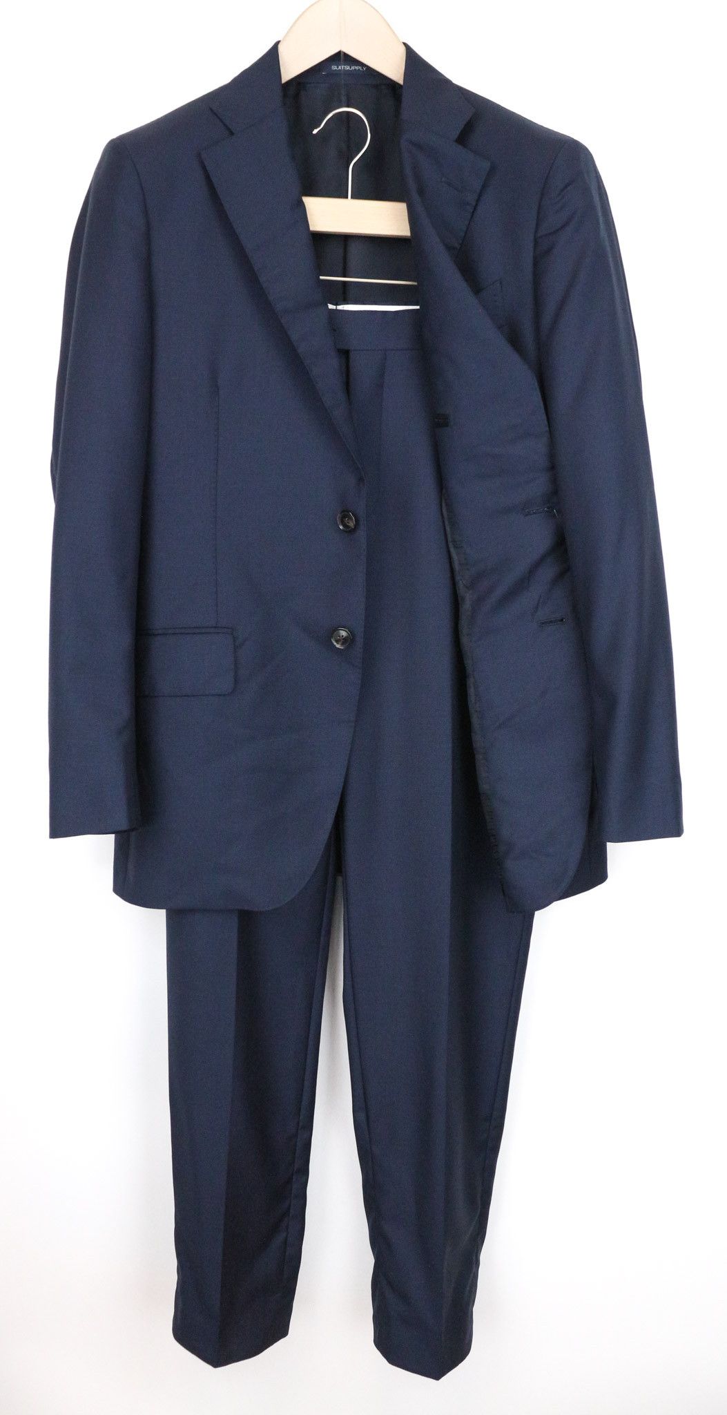 Suitsupply LAZIO U36R Slim Navy Blue Wool 110's Suit 75385 Size 36R - 1 Thumbnail