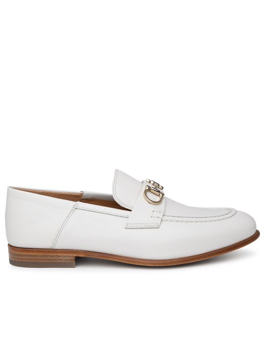 Salvatore Ferragamo White Leather Loafers | Grailed