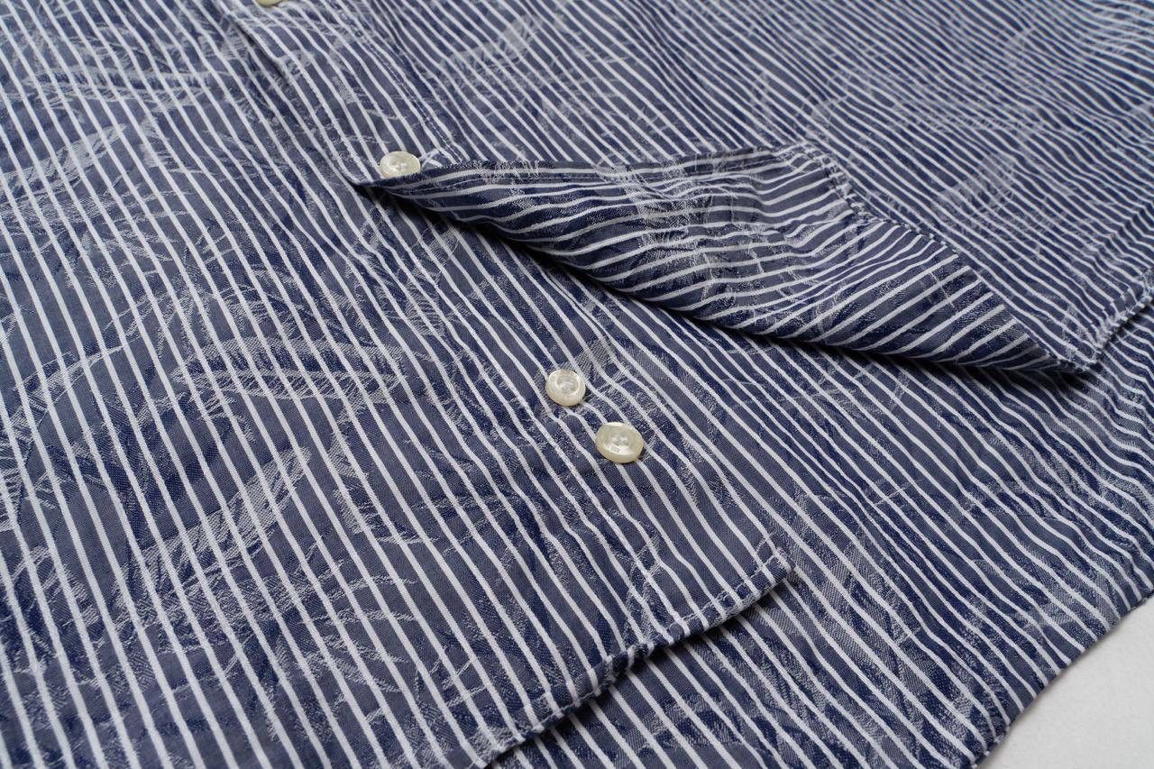 Etro 🔵ETRO Striped Blue Flower Print Bottom Up Shirt Made Italy Size US L / EU 52-54 / 3 - 5 Thumbnail