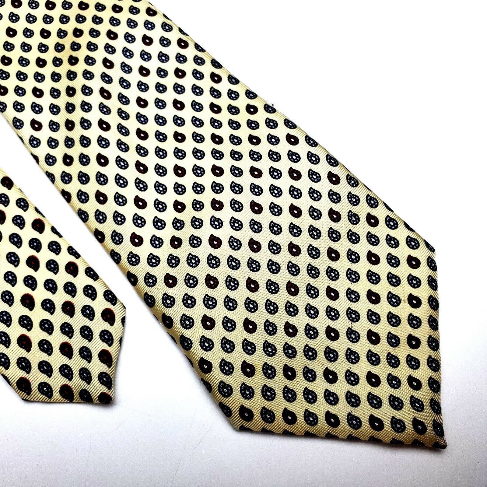 Dior Christian Dior Silk Tie Print Yellow Geometric Short Size ONE SIZE - 1 Thumbnail