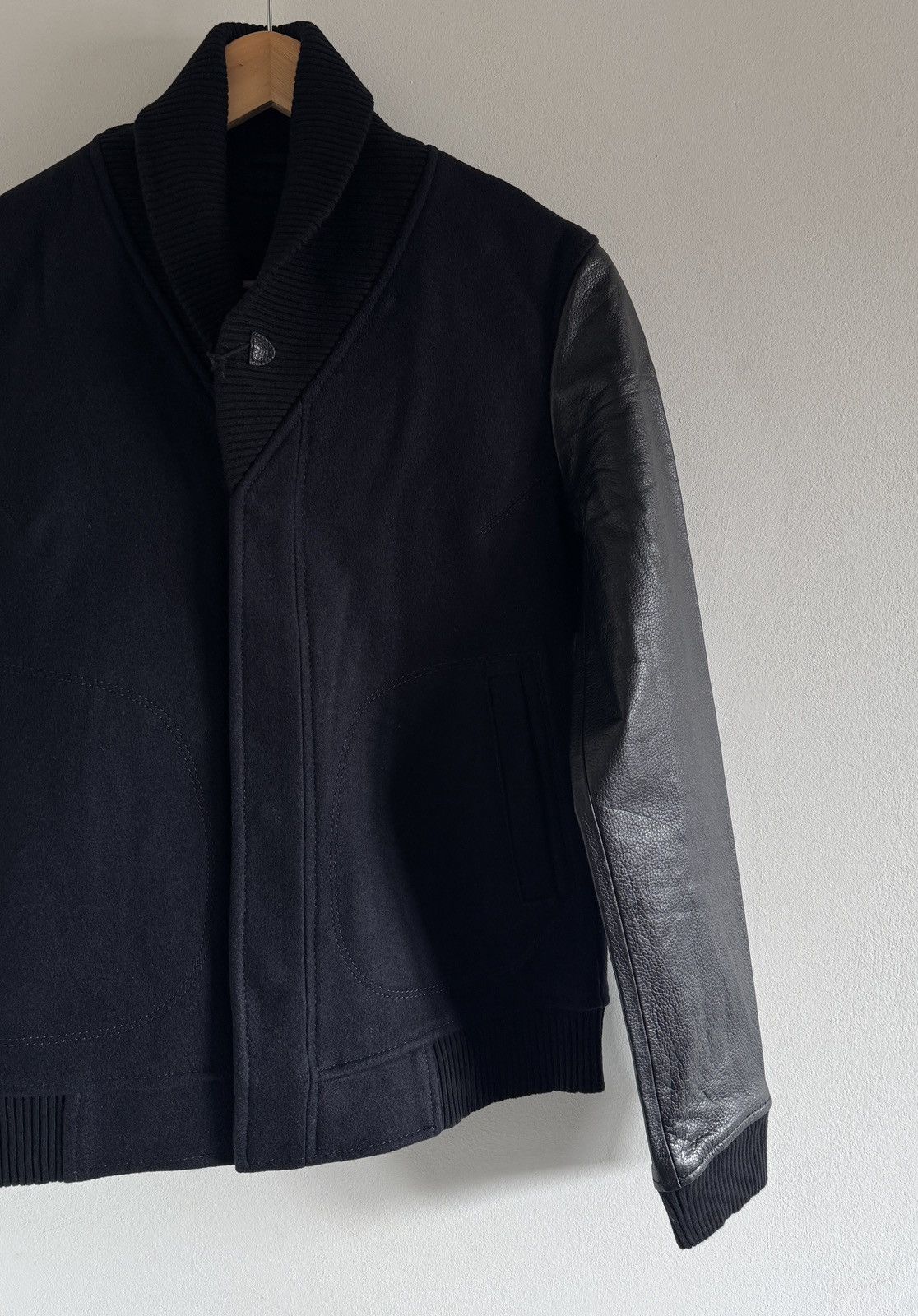 Sandro Sandro Wool & Leather Bomber Jacket Size US S / EU 44-46 / 1 - 3 Thumbnail