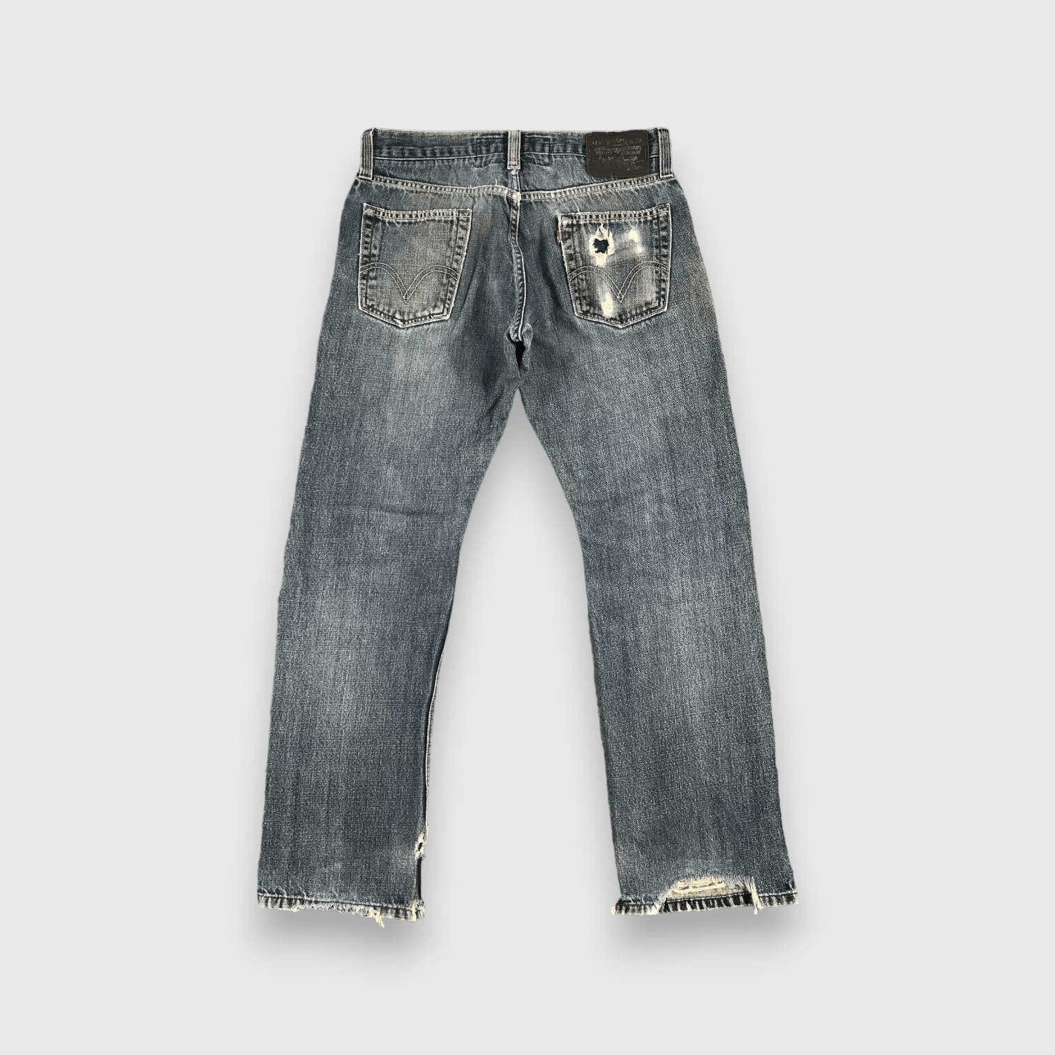 Levi's Faded Blue Vintage Levis 514 Jeans Distressed Denim-J1010 Size US 31 - 2 Thumbnail