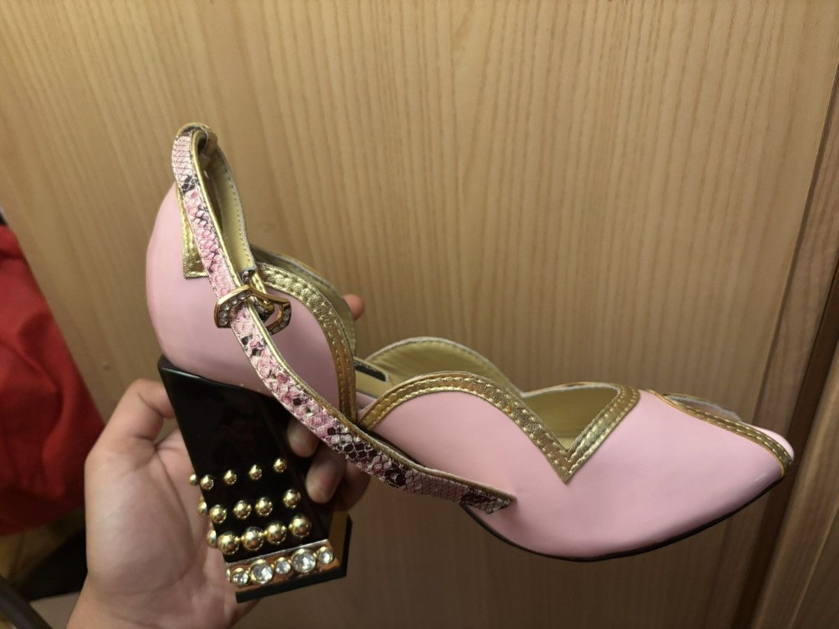 Dolce & Gabbana Dolce & Gabbana Pink & Gold Designer Heels Size US 10.5 / IT 40.5 - 2 Thumbnail
