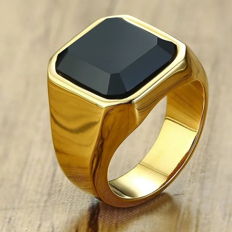 Jewelry × Vintage Ring Square Signet Ring Size ONE SIZE - 3 Thumbnail