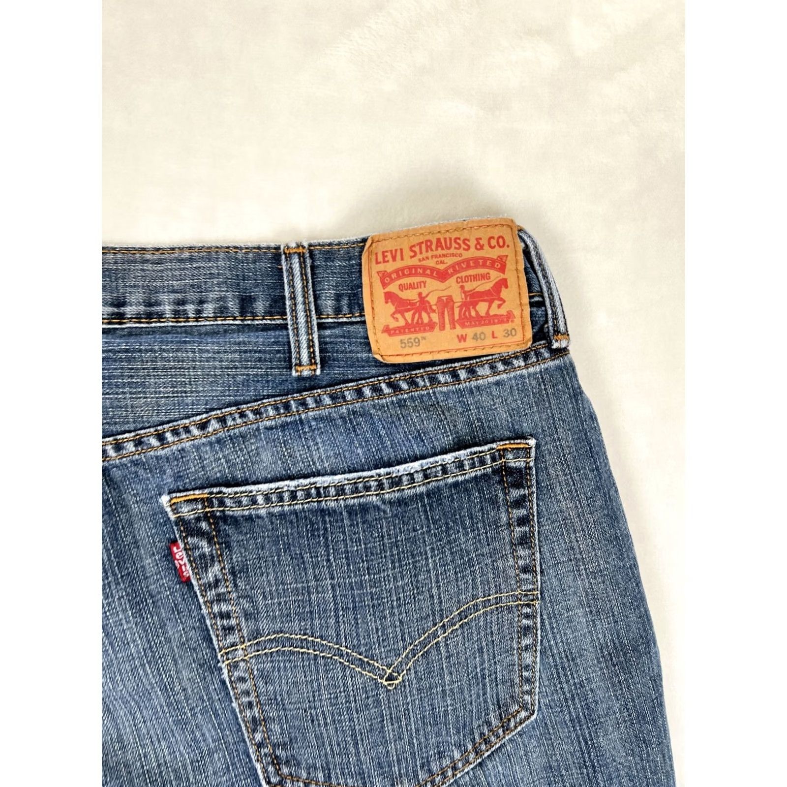 Levi's Levi's 559 Jeans 40x30 Relaxed Straight Blue Denim Jeans Medium Wash Men Regular Size 40 5-Pocket 559 Model 90s Grunge Country Mexico Size US 40 / EU 56 - 6 Thumbnail