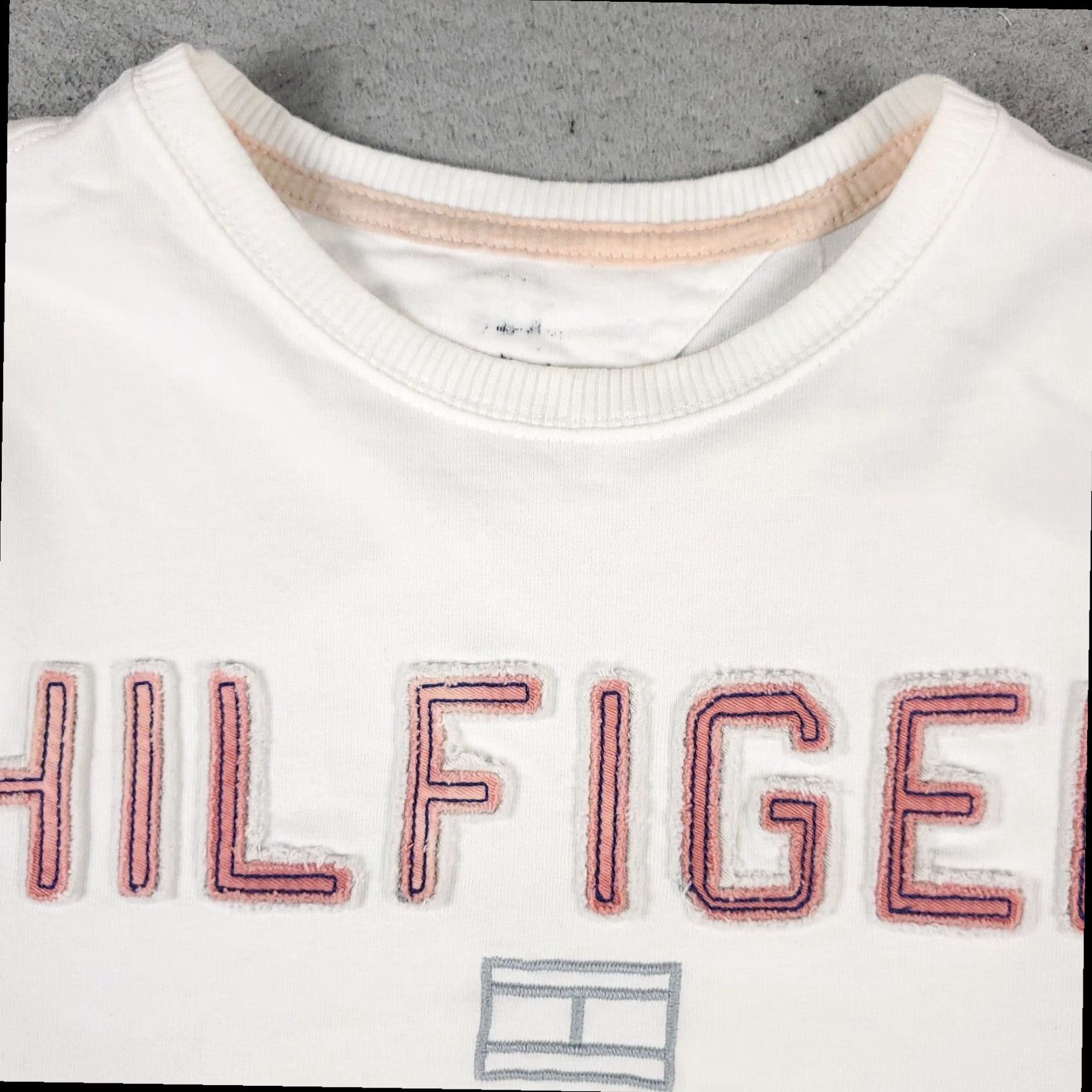 Tommy Hilfiger Tommy Hilfiger Sweater Womens Large White Crew Neck Pullover Long Sleeve Cotton Blend Casual Fall Winter * Size L / US 10 / IT 46 - 2 Thumbnail