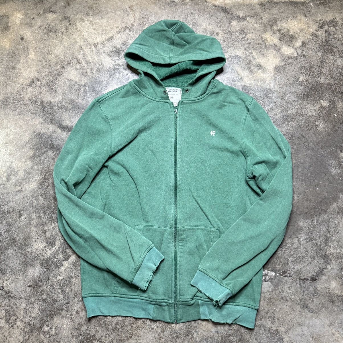 Etnies vintage y2k etnies zip up green baggy hoodie Size US XL / EU 56 / 4 - 4 Thumbnail