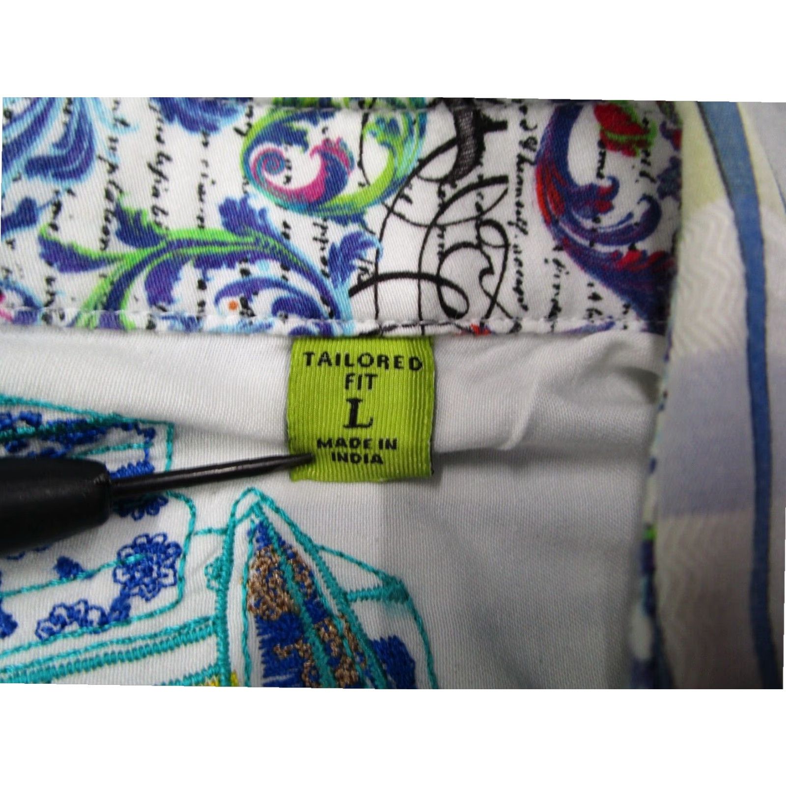 Robert Graham Robert Graham Mens Large Blue Striped Long Sleeve Button Up Dress Shirt Size US L / EU 52-54 / 3 - 3 Thumbnail