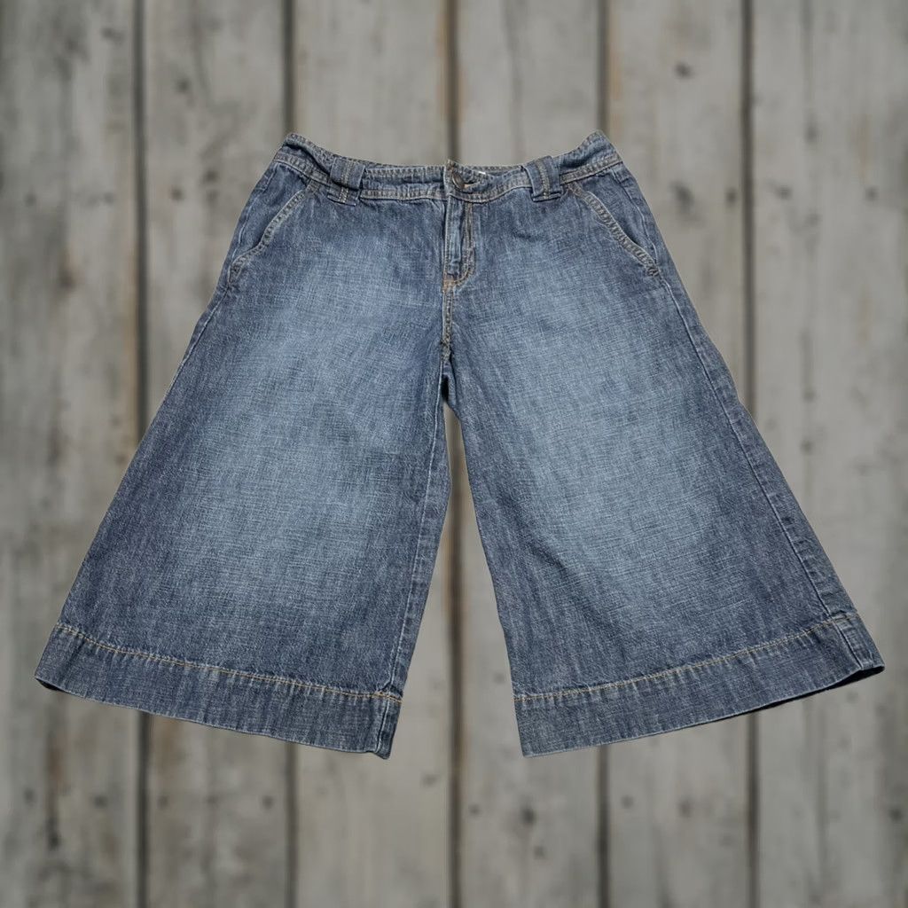 Tommy Hilfiger Tommy Hilfiger Jeans Womens 4 Blue Shorts Women Wide Leg Crop Denim Pockets Cotton Mom Size 27" / US 4 / IT 40 - 1 Thumbnail