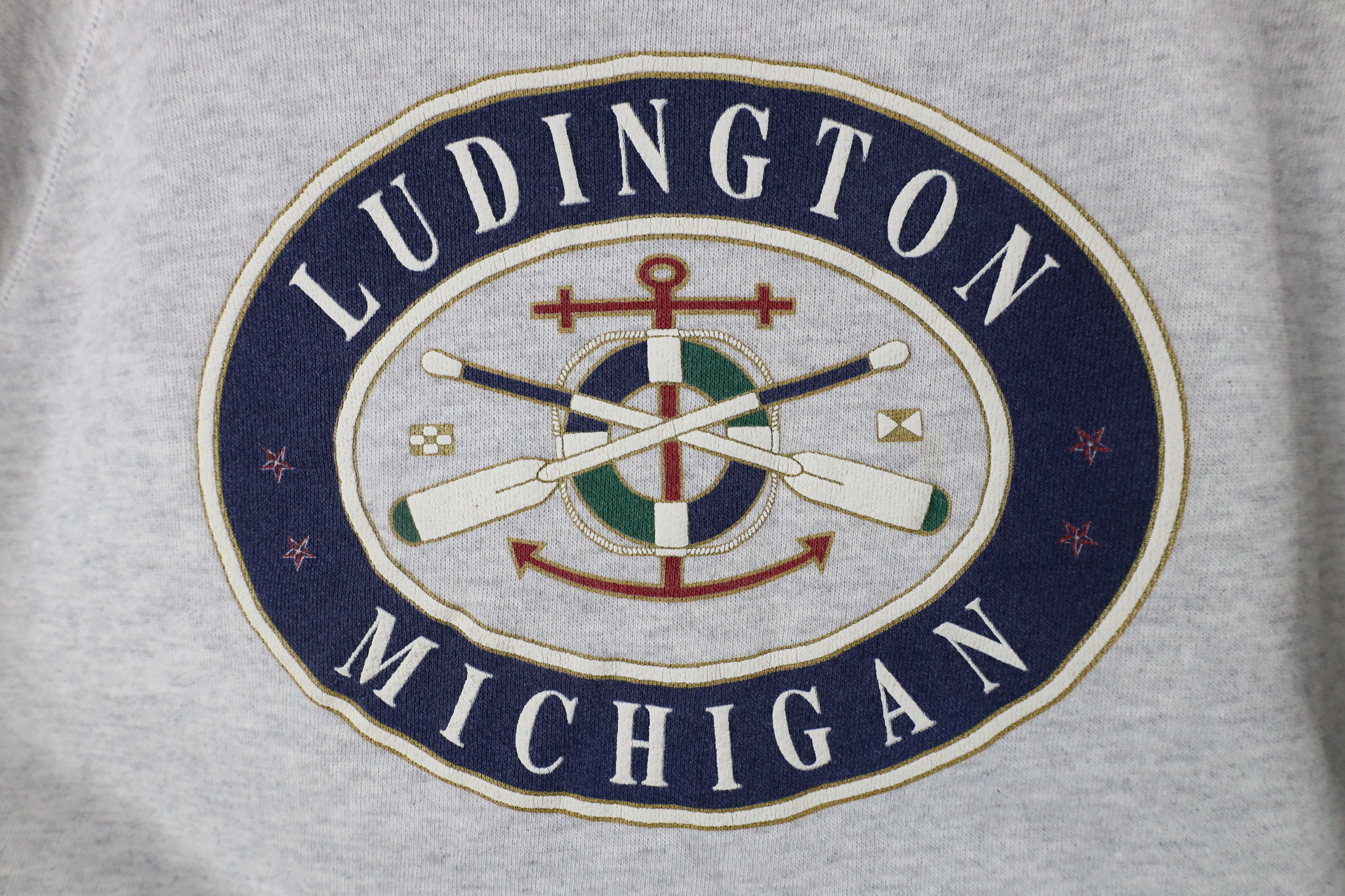Vintage Vintage 90s Streetwear Ludington Michigan Sweatshirt USA Size US XL / EU 56 / 4 - 4 Thumbnail