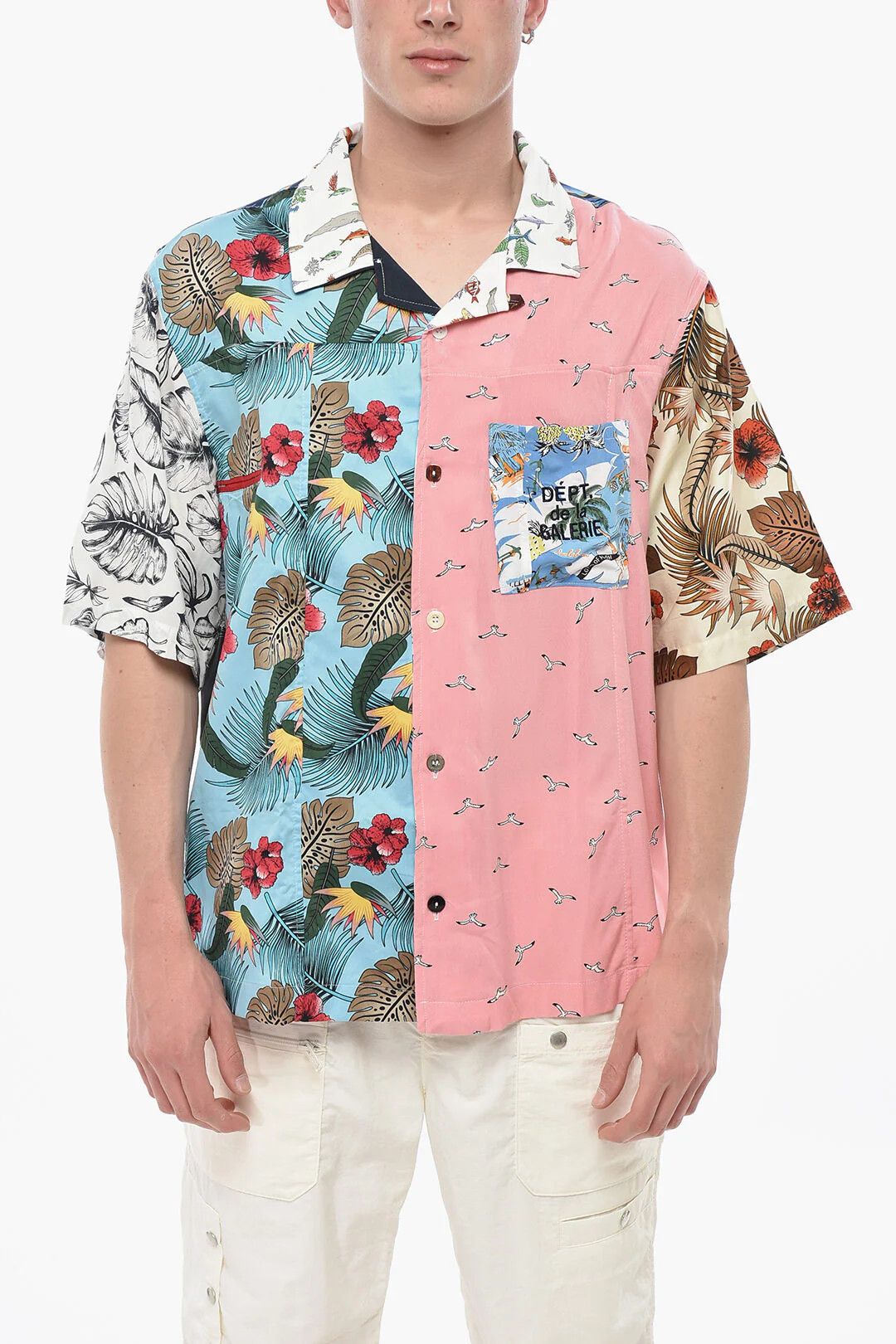Gallery Dept. og1mm0426 Patchwork Short-Sleeve Shirt in Multicolor Size US XXL / EU 58 / 5 - 1 Thumbnail