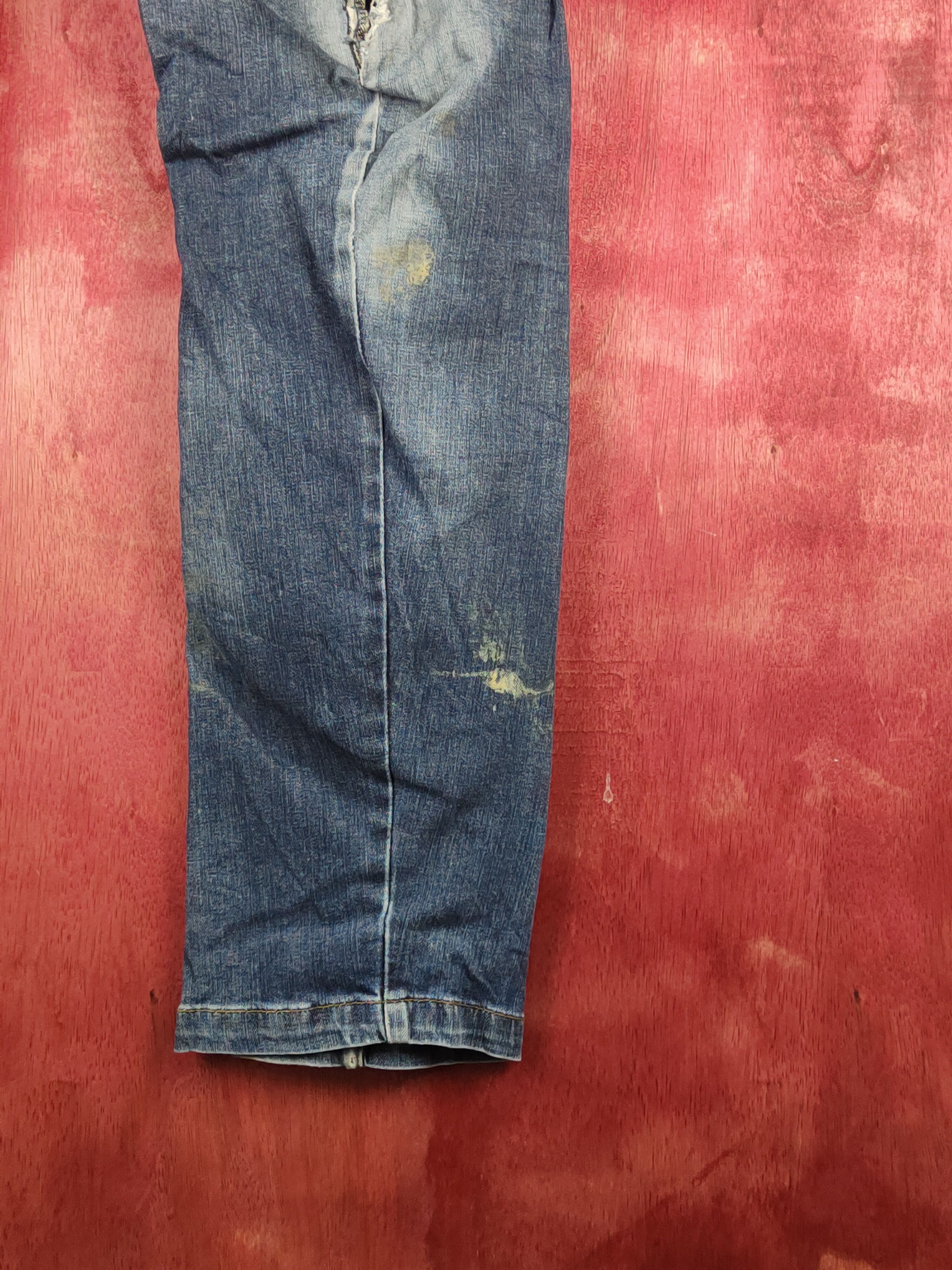 Japanese Brand Evenriver Dark Blue Faded Distressed Ripped Jeans #S2361 Size US 34 / EU 50 - 7 Thumbnail