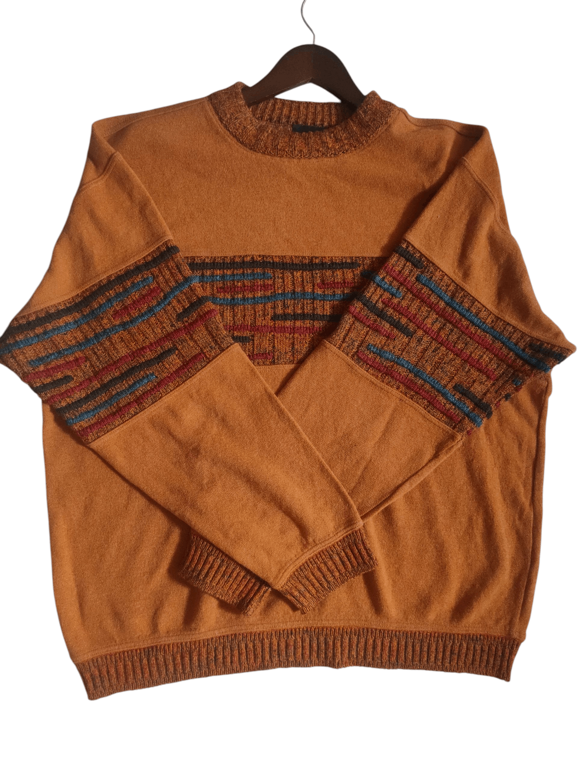 Carlo Colucci Carlo Colucci Sweater Multicolor Striped Knit Pullover 90s Size US XL / EU 56 / 4 - 1 Thumbnail