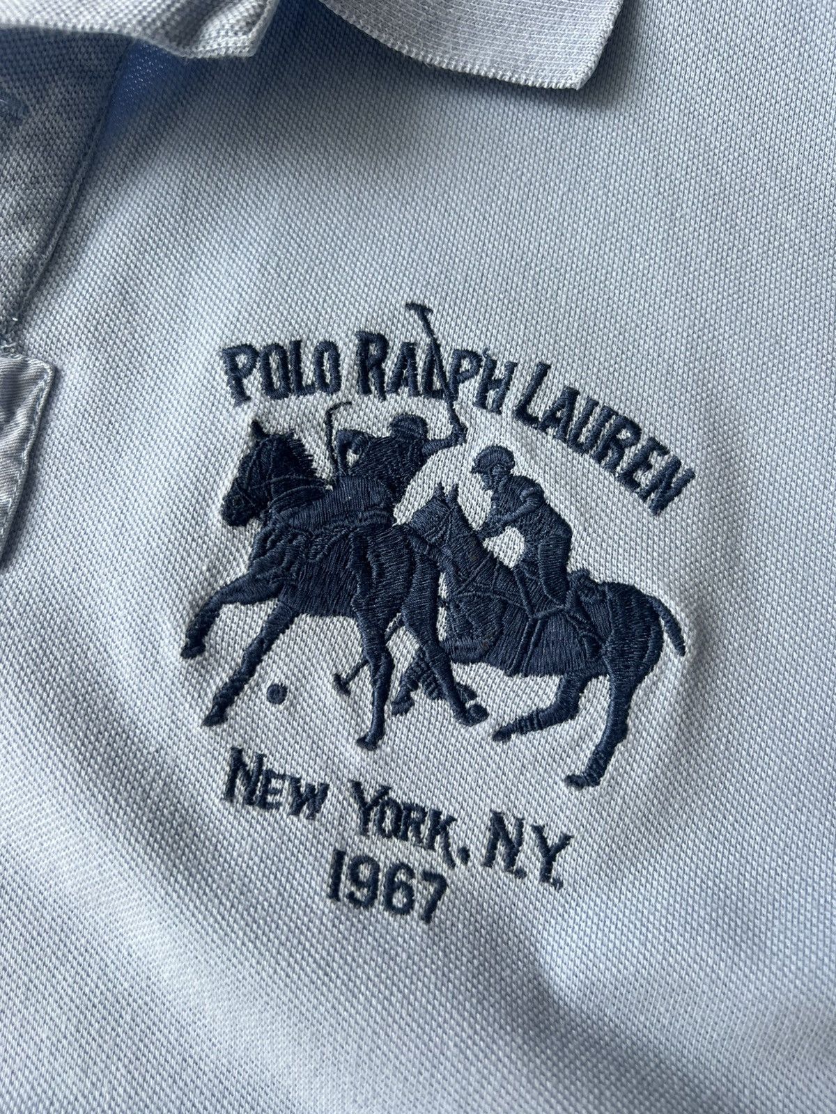 Polo Ralph Lauren 🐎🐎 Y2K Ralph Lauren Vintage Polo Shirt Blue L Size US XXL / EU 58 / 5 - 6 Thumbnail