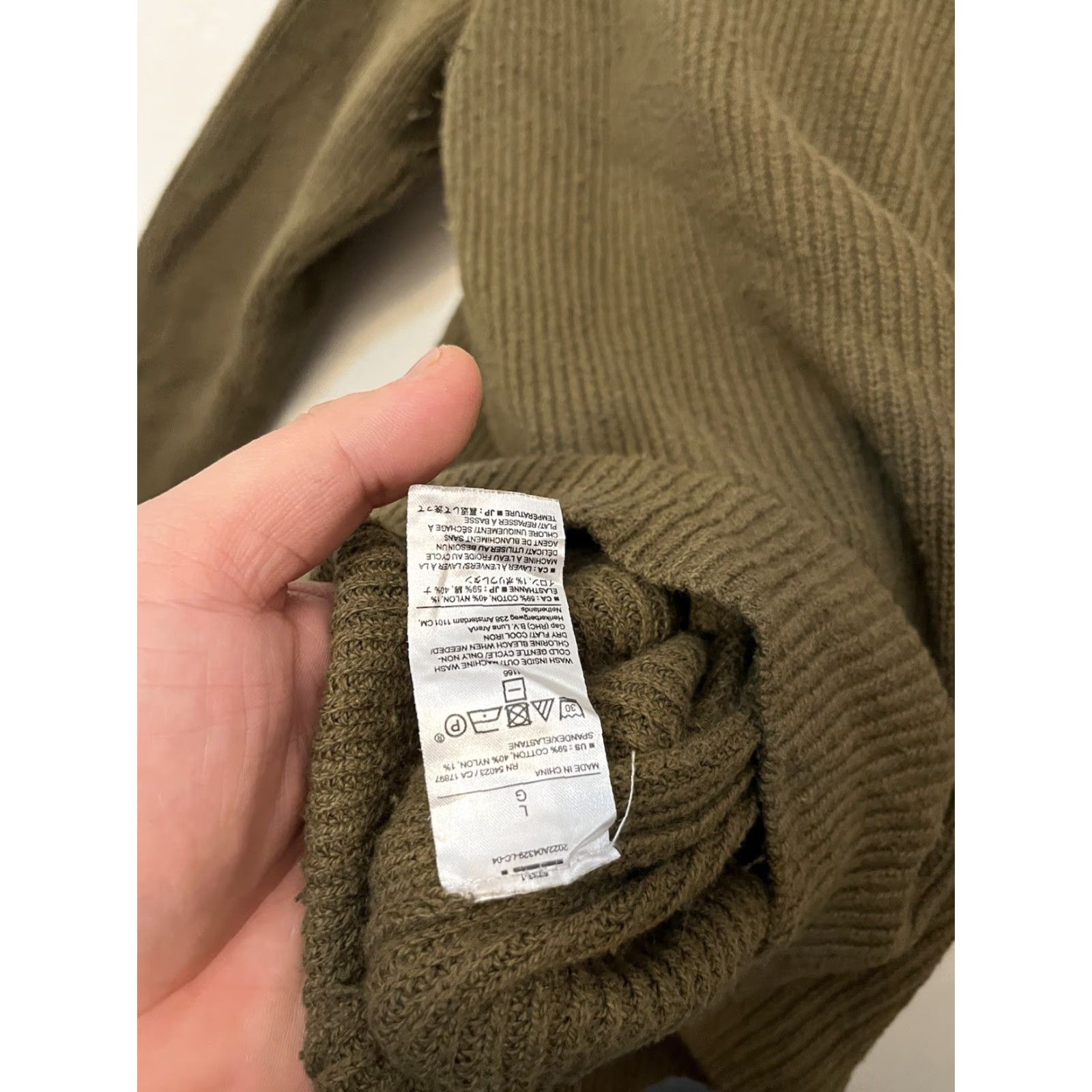 Gap GAP Womens Sweater L Brown Deep V-Neck Knit Stretch Pullover Casual Size L / US 10 / IT 46 - 4 Thumbnail