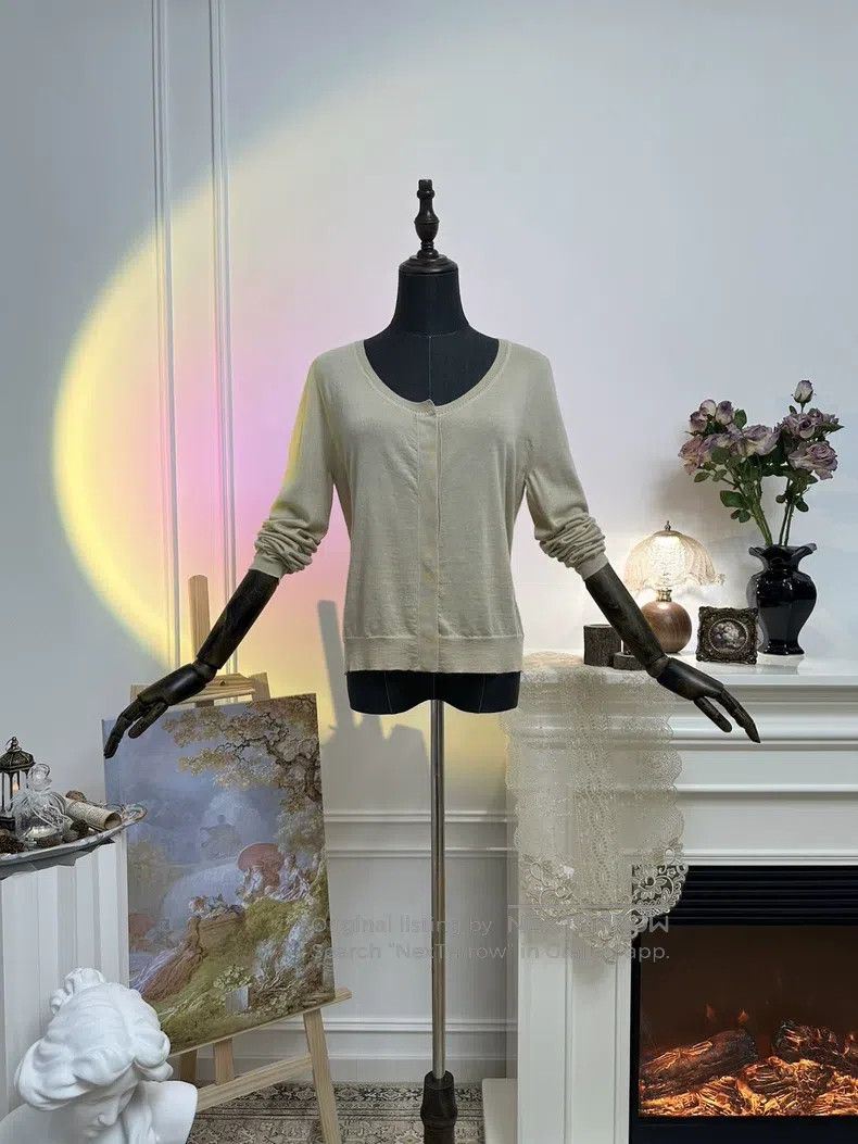 Hermes Hermes Round Neck H-Embroidered Cashmere Knit Cardigan - T Size S / US 4 / IT 40 - 3 Thumbnail