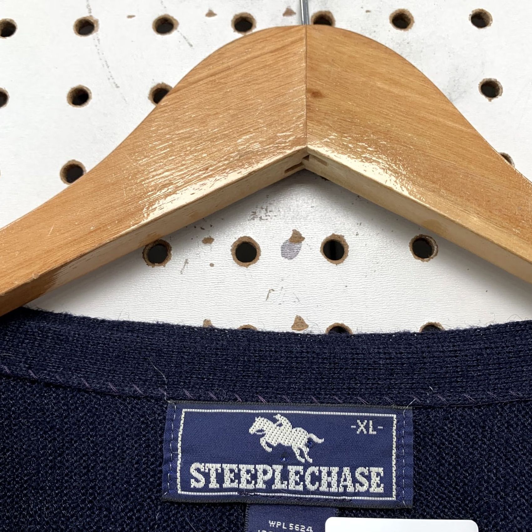Vintage VINTAGE Steeplechase Sweater Cardigan Mens XL Navy Blue Button Up V Neck USA Size US XL / EU 56 / 4 - 2 Thumbnail