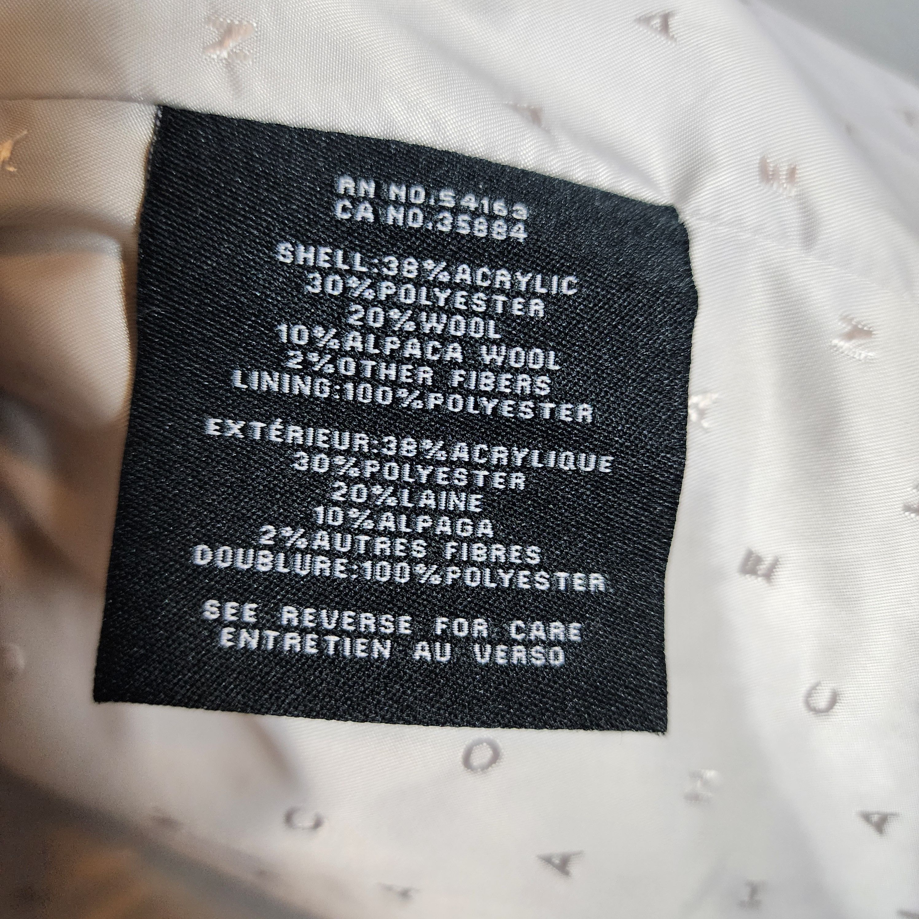 Cole Haan Ivory Alpaca Blend Jacket | Lined Winter Outerwear Size S / US 4 / IT 40 - 3 Thumbnail