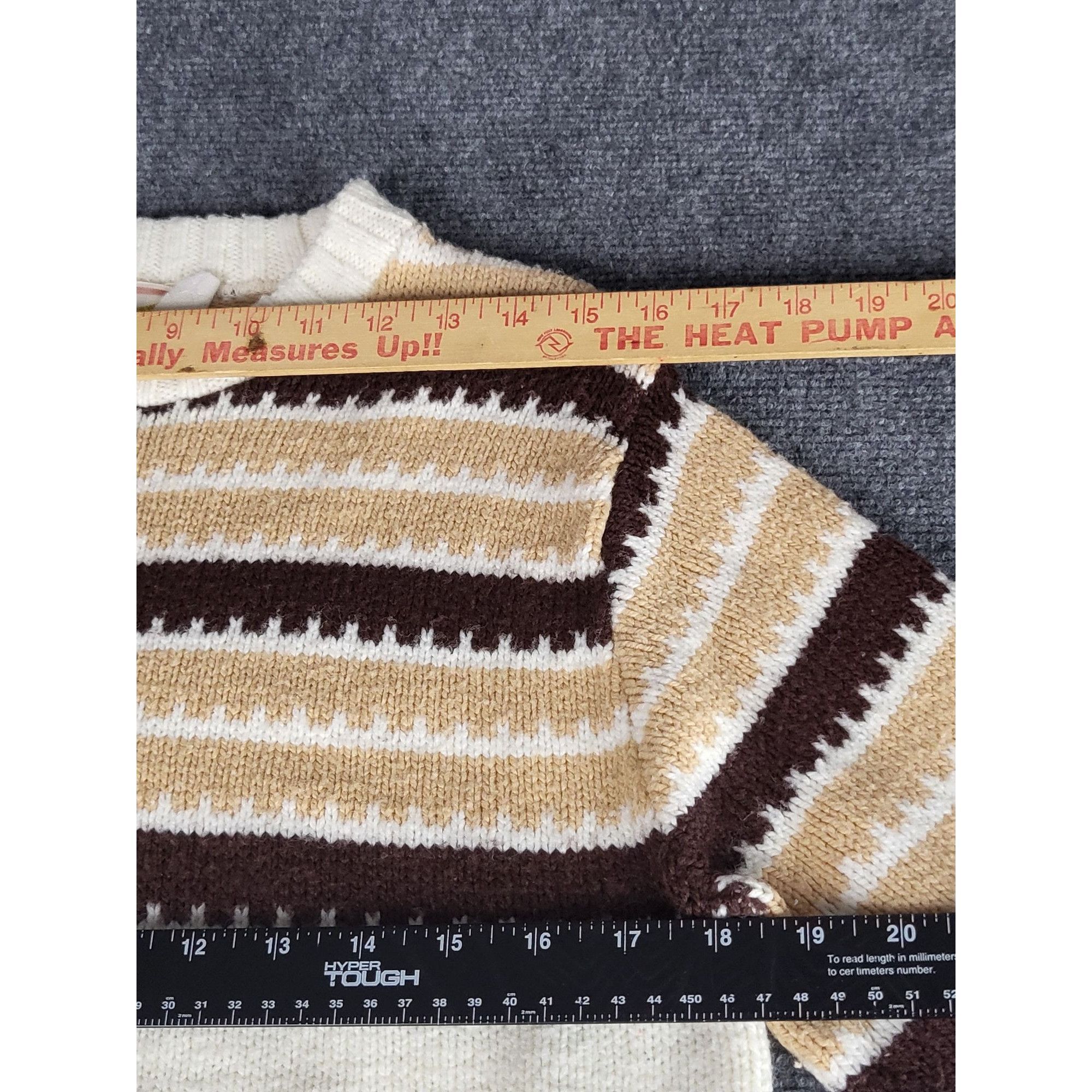 Sears Vintage Sears 70s Cable Knit Sweater Men Sz M Winter Brown W Size US M / EU 48-50 / 2 - 5 Thumbnail