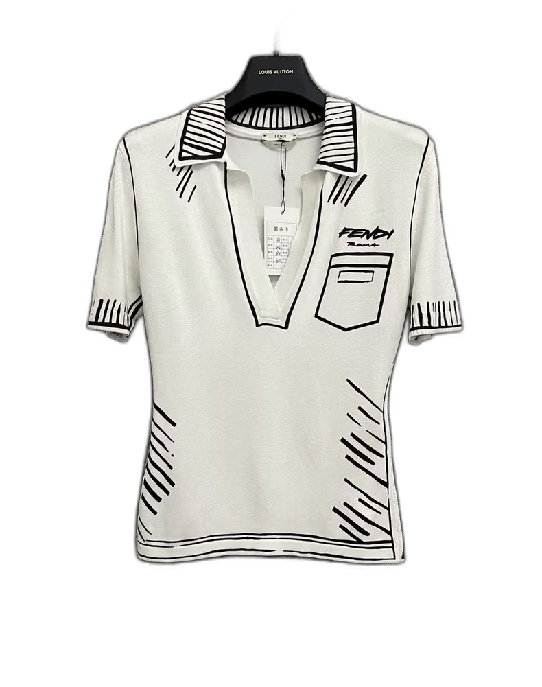 Fendi Fendi California Sky Graffiti Polo Shirt Size US S / EU 44-46 / 1 - 1 Thumbnail