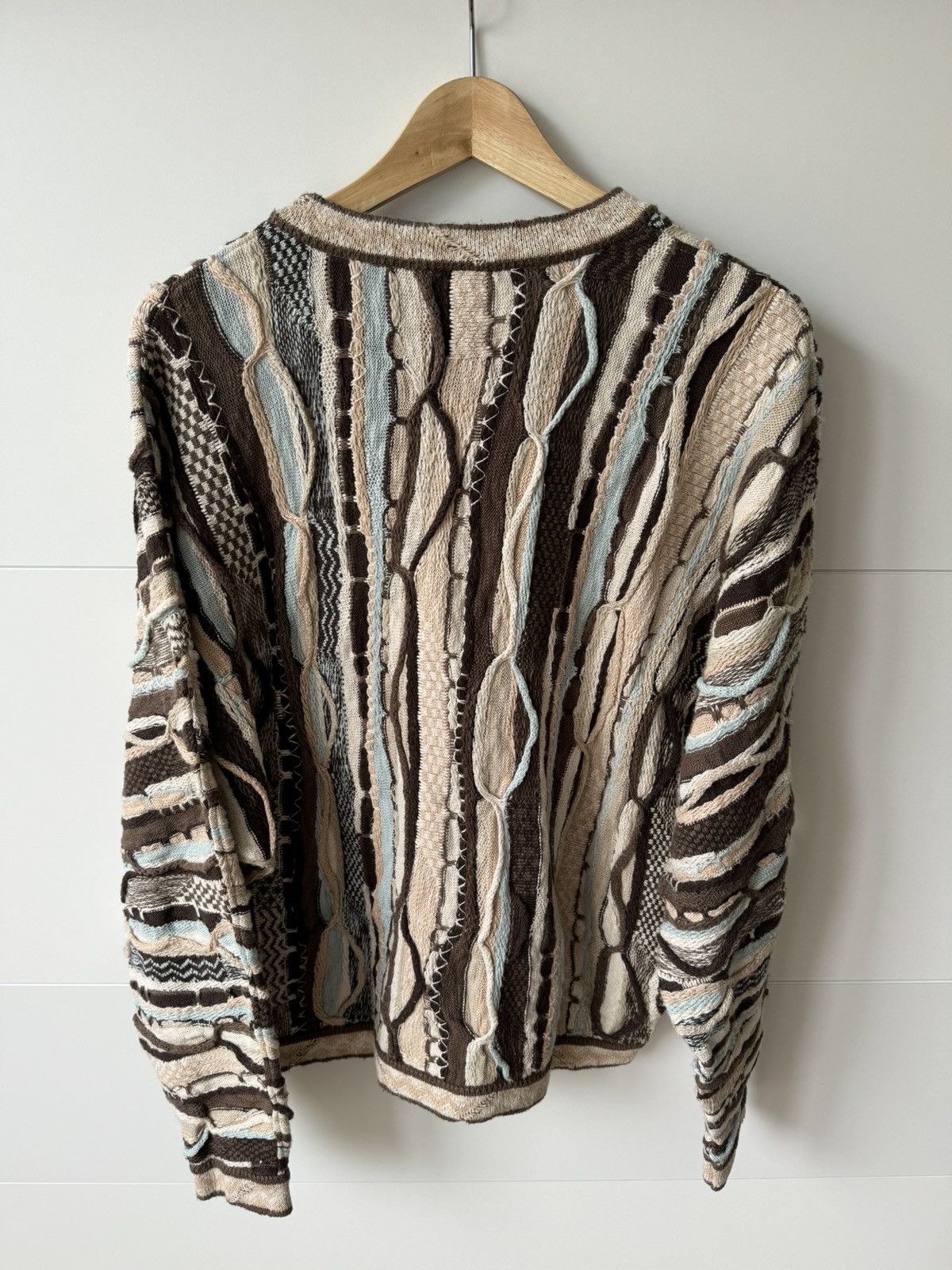 Kapital [1] 7G Knit Gaudy Crew Sweater in Brown (SS23) Size US M / EU 48-50 / 2 - 5 Thumbnail