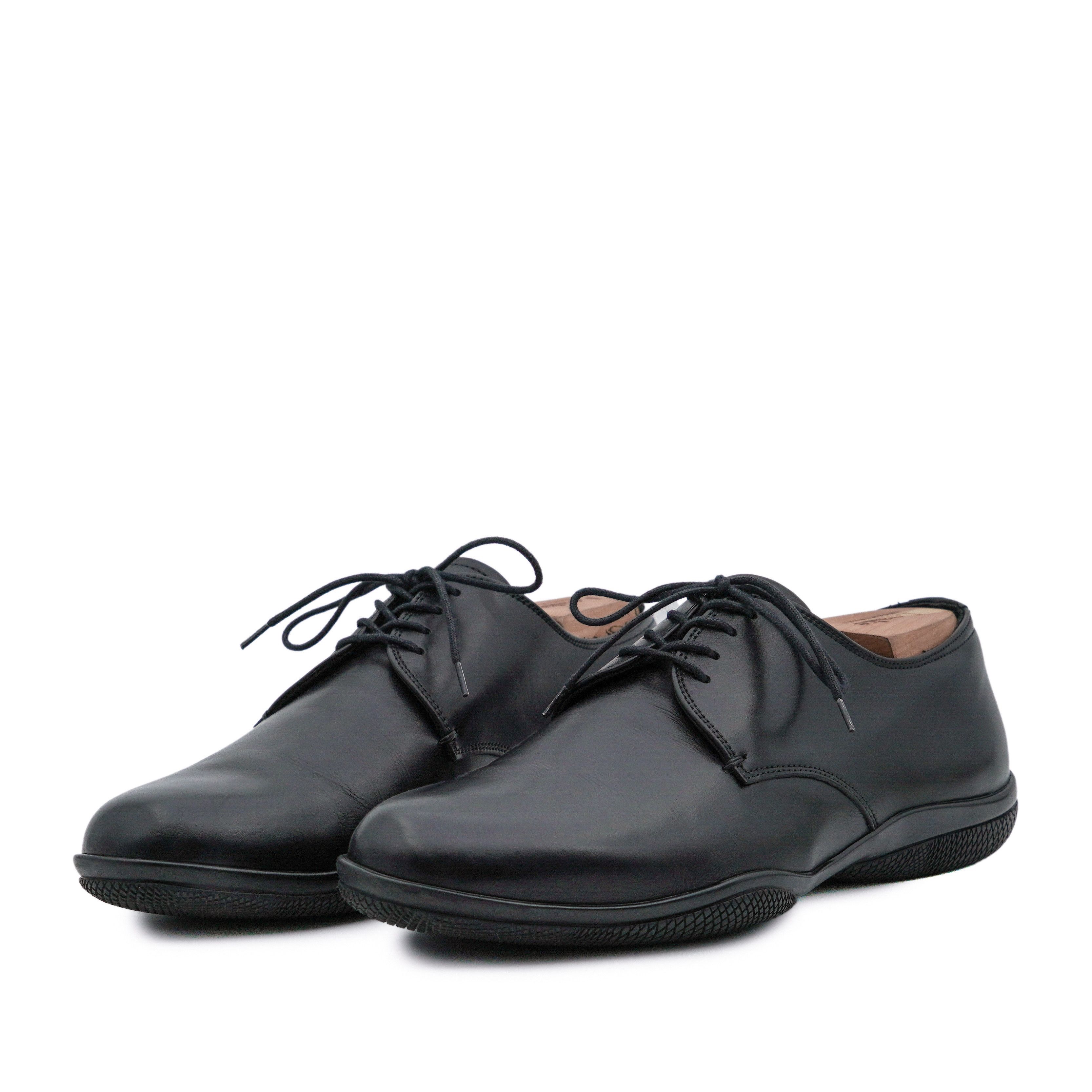 Prada Vintage Prada Men's Black Smooth Leather Derby Formal Shoes Size US 7 / EU 40 - 1 Thumbnail