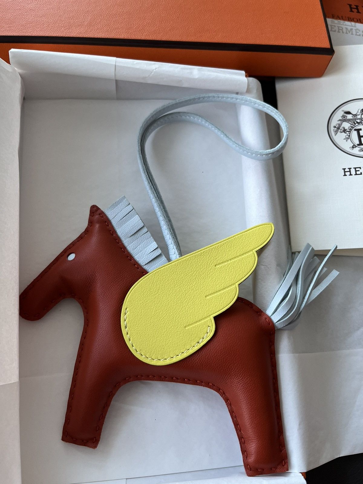 Hermes Super Rare New Hermes Rodeo Pegase MM Leather Horse Charm Size ONE SIZE - 5 Thumbnail