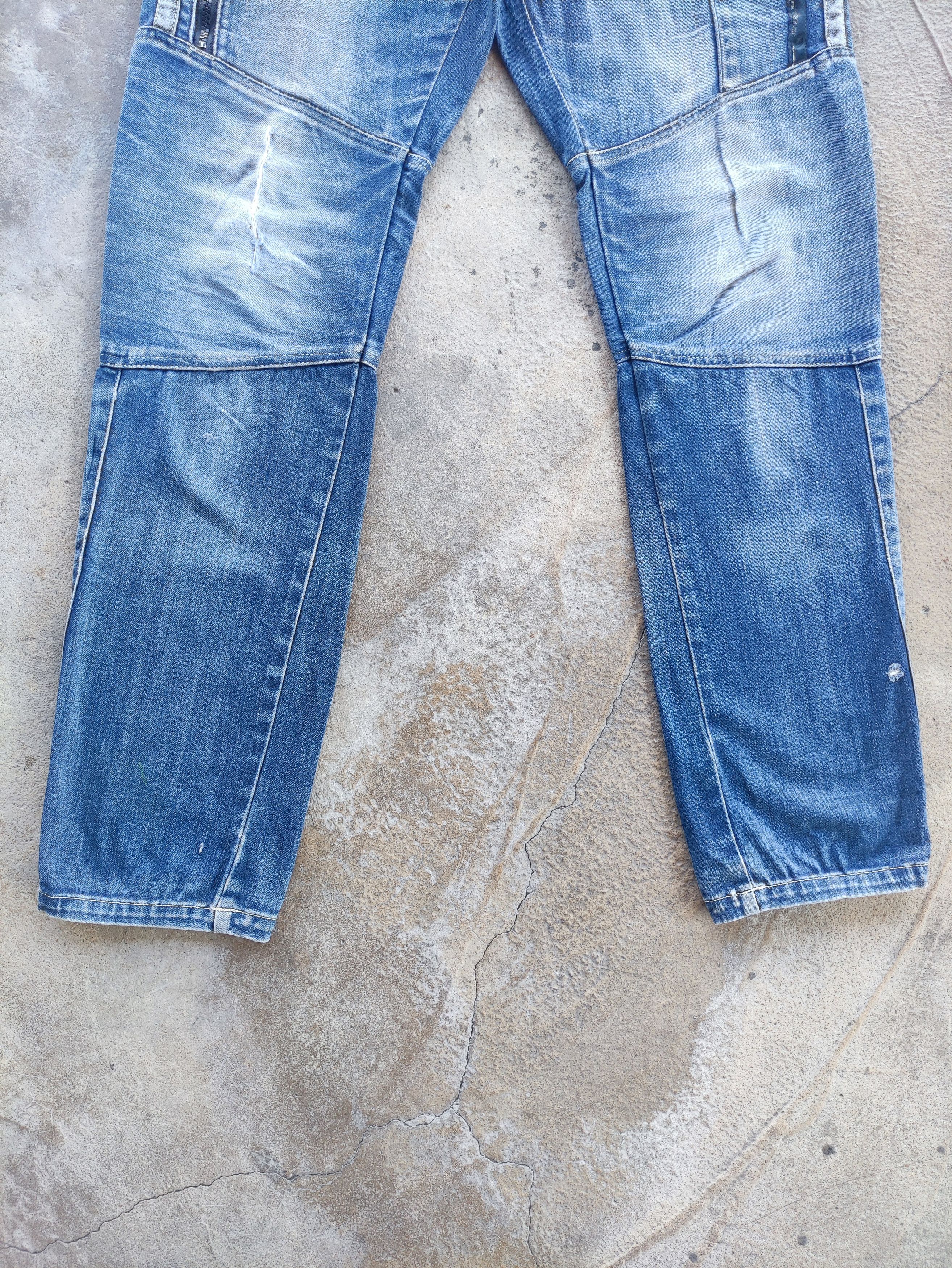 Japanese Brand × Jean × Vintage W31 Vintage Japanese Cargo Denim Distressed Faded Pants Size US 33 - 4 Thumbnail