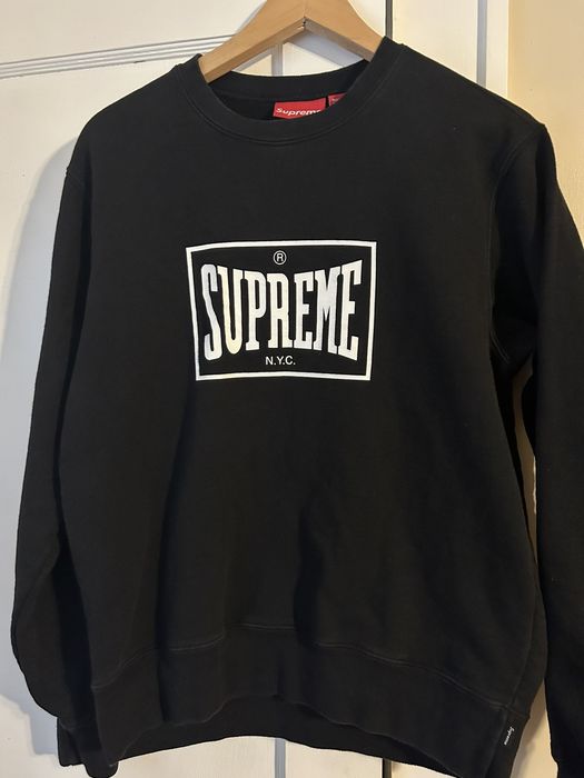 Supreme Supreme - Warm Up Crewneck Black Mens Small NYC Everlast