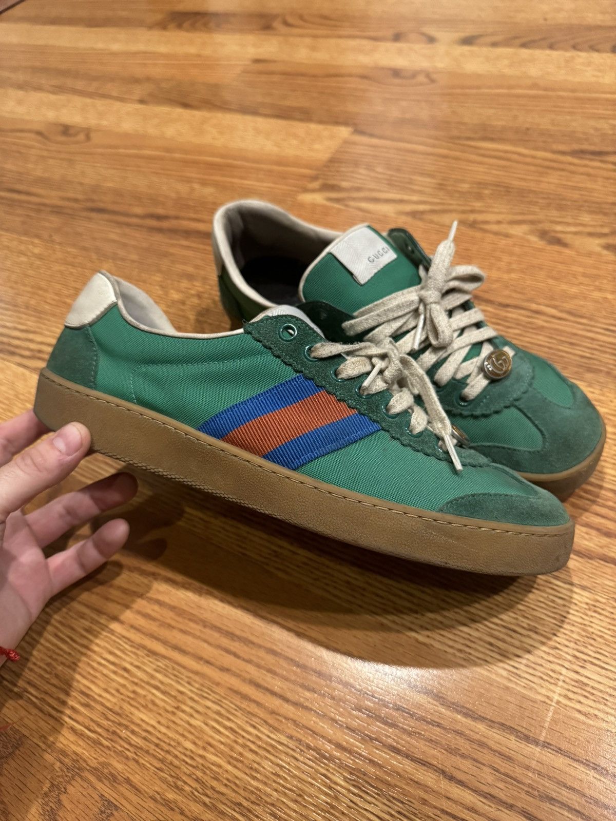 Gucci Gucci g74 trainer sneaker green Size US 8 / EU 41 - 2 Thumbnail