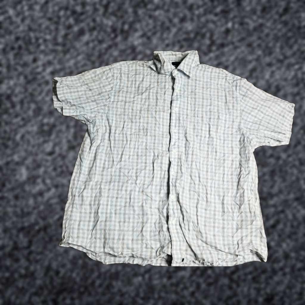 Gap VINTAGE GAP Plaid Short Sleeve Shirt Blue 90s Mens XXL Button-Up Cotton Regular Classic fit Size US L / EU 52-54 / 3 - 1 Thumbnail