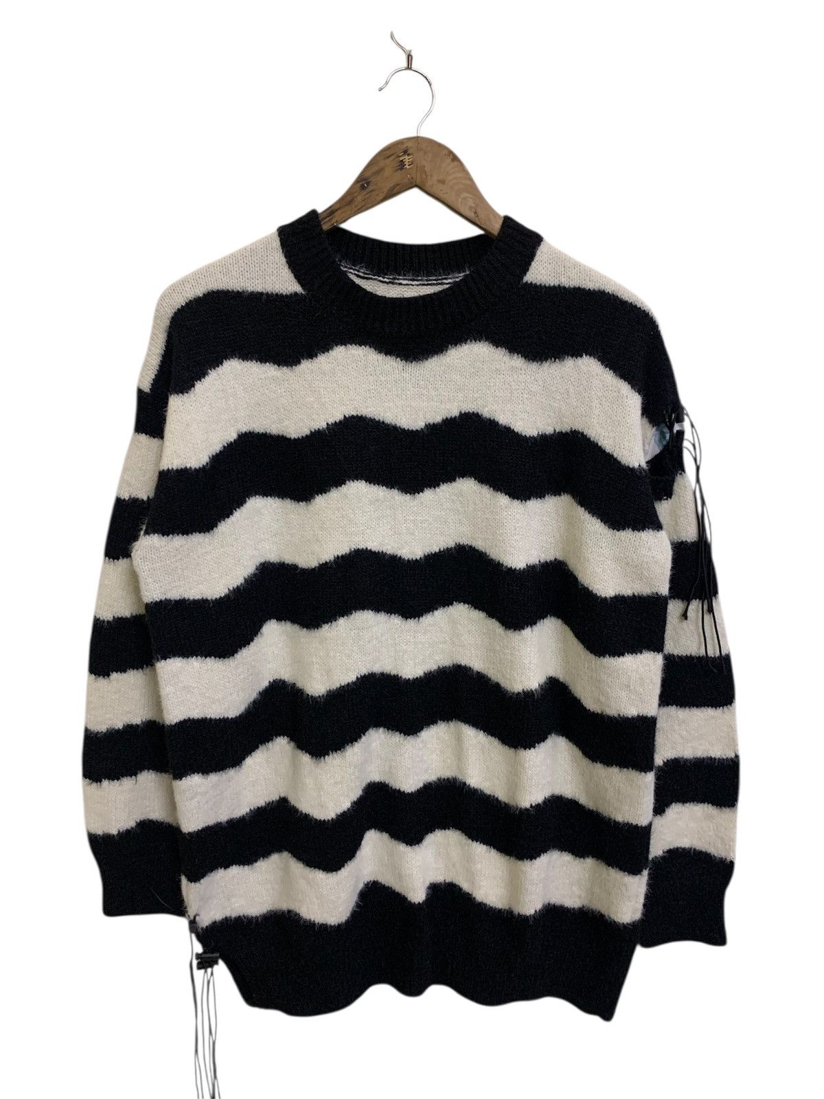 Japanese Brand 💥Japanese Mohir Knit Jumper Style Number9 Stripe Shirt Size US L / EU 52-54 / 3 - 3 Thumbnail