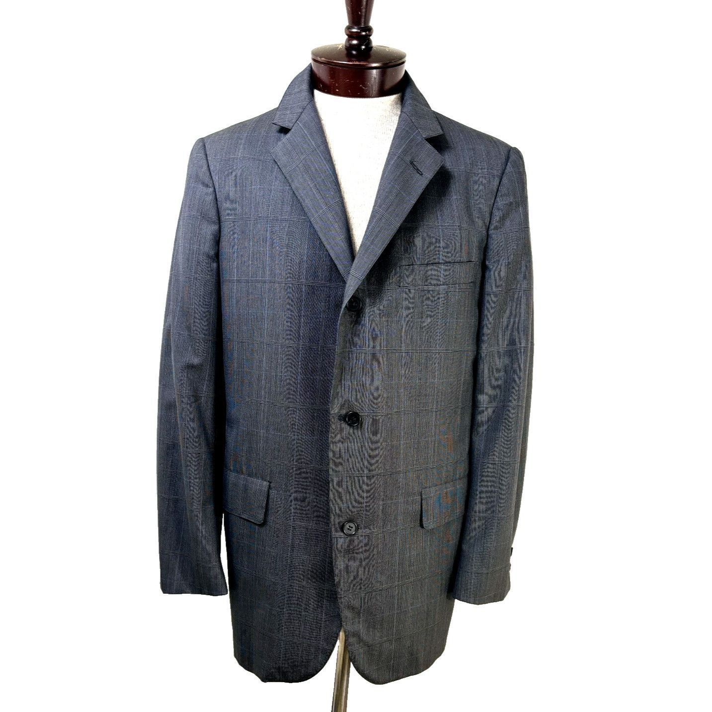 Brooks Brothers Brooks Brother Men's Sport Coat Blazer Size 41L Windowpane G Size 42L - 1 Thumbnail
