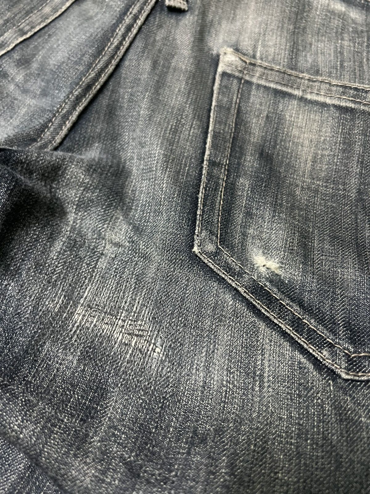 Japanese Brand × PPFM 💥DOUBLE WAIST💥PPFM MULTIPOCKET DISTRESS PUNK JEAN Size US 31 - 23 Thumbnail